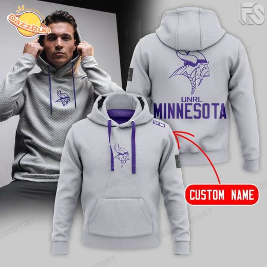 2024 Unrl X Minnesota Vikings Hot Design 2024 Custom Name Hoodie