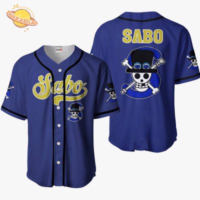 Sabo Symbol Anime One Piece Otaku Cosplay Shirt | Anime Baseball Jersey Merch Clothes | Unique Fan Gear