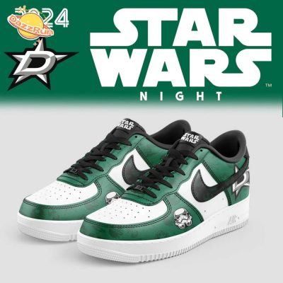 2024 Dallas Stars x Star Wars Night Nike Air Force 1 Shoes