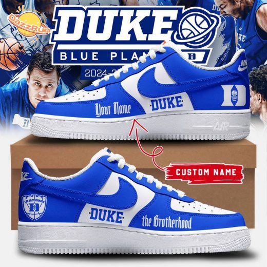 Duke Custom Name 2024 Nike Air Force 1 Sneakers