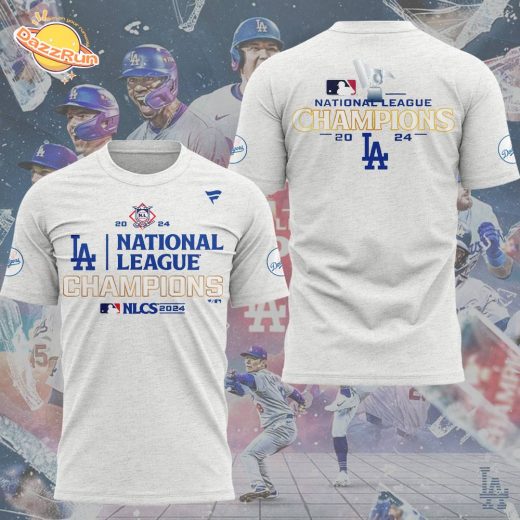 Los Angeles Dodgers 2024 National League Champions Light Gray T-Shirt – Limited Edition