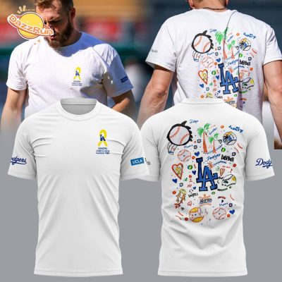 Los Angeles Dodgers UCLA Health T-Shirt – Childhood Cancer Awareness Night