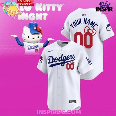 Los Angeles Dodgers x Hello Kitty 50th Anniversary Baseball Jersey