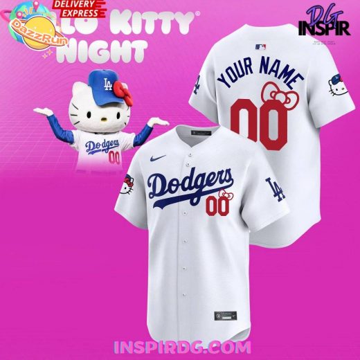 Los Angeles Dodgers x Hello Kitty 50th Anniversary Baseball Jersey