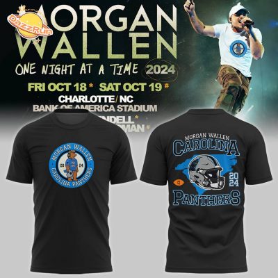 Morgan Wallen Panther 2024 Concert T-Shirt – Black – Bank of America Stadium