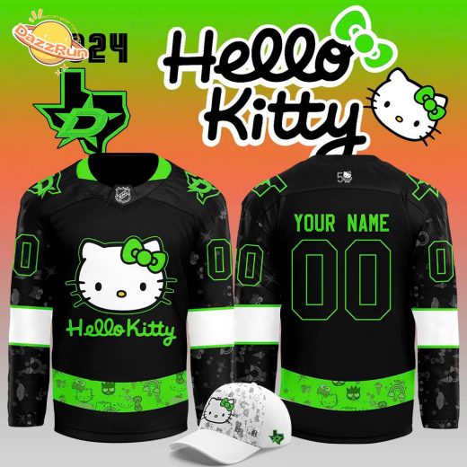 2024 Dallas Stars x Hello Kitty 50th Anniversary Exclusive Personalized Jersey