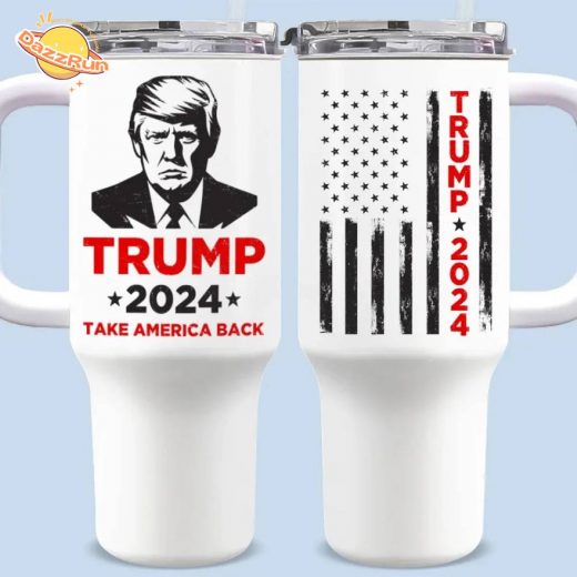 Always For America – US Election 40oz Stainless Steel Tumbler With Handle | Support American Values