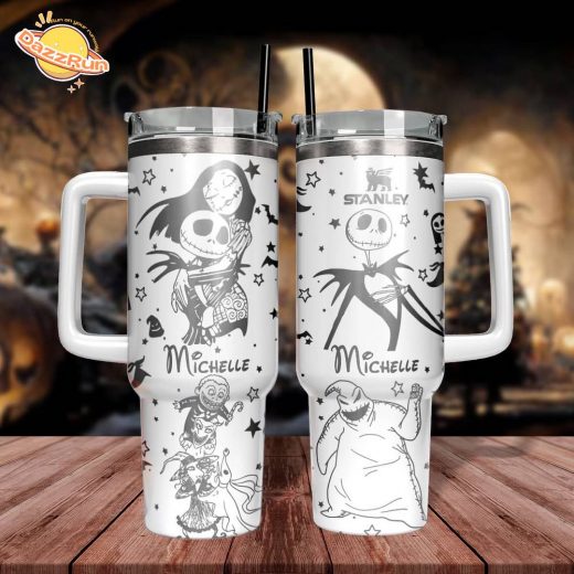 Custom Name Disney Nightmare Before Xmas 40oz Tumbler | Personalized Disney Gifts