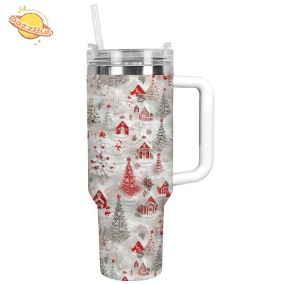 Glossy Tumbler Blissful Christmas | Joyful Holiday Sipping