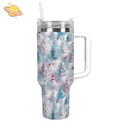 Glossy Tumbler Delighted Christmas | Joyful Holiday Moments