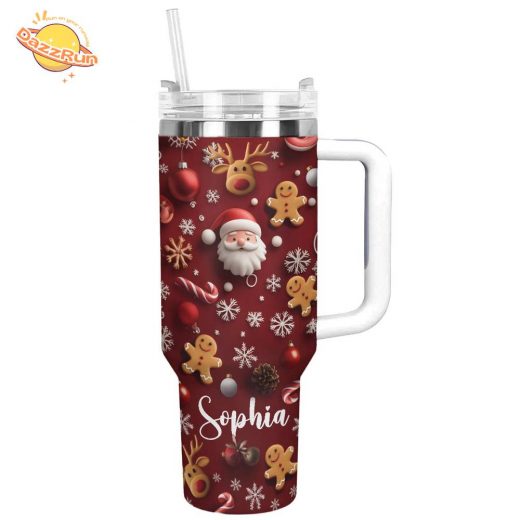 Glossy Tumbler Personalized Festive Spirit | Celebrate the Season