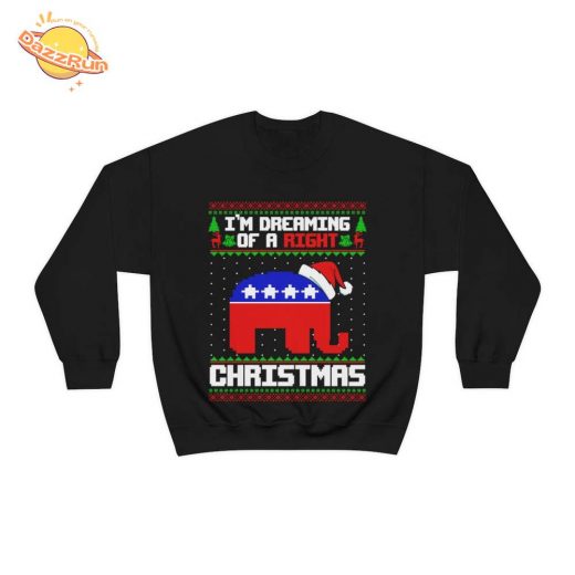 I Am Dreaming of a Right Christmas Cozy Sweatshirt