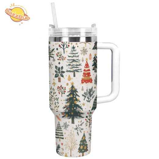 Tumbler Christmas Tree Forest | Festive Holiday Drinkware