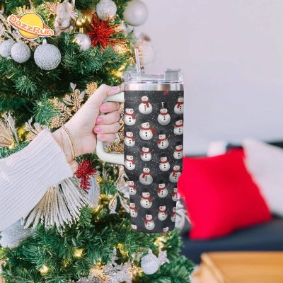 Tumbler Holiday Hugs Snowman Christmas | Winter Holiday Decor