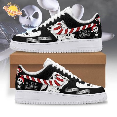 Jack Skellington What’s This AF1 Nike Sneaker Shoes 2024 Christmas – Festive Fun