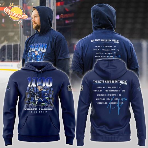 Limited Edition 1000 Games Played Vancouver Canucks Hoodie – Exclusive Fan Gear