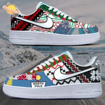 North Pole Air Force 1 Sneakers – Winter-Themed Footwear