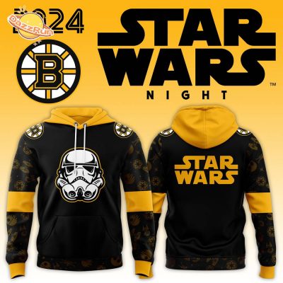 2024 Boston Bruins x Star Wars Night hoodie, collaboration apparel, fan collectibles.