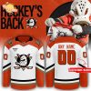 Men’s Anaheim Ducks Orange Home Breakaway Jersey, durable design, hockey tradition.