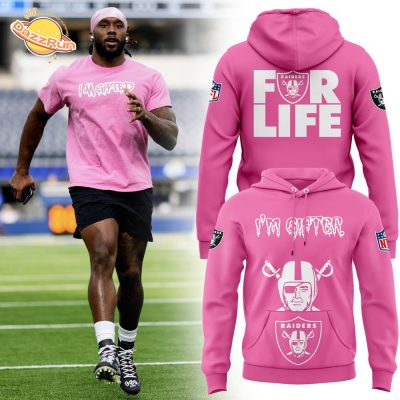 Men’s Nike Pink Las Vegas Raiders 2024 NFL Crucial Catch Club Pullover Hoodie, NFL merchandise, awareness campaign.