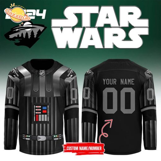 Minnesota Wild x 2024 Star Wars Night Custom Jersey, themed apparel, fan collectibles.