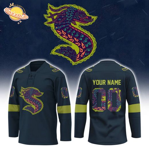 Seattle Kraken Inaugural Hispanic Heritage Night Hockey Personality Jersey, cultural pride, custom jersey.