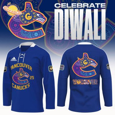 Vancouver Canucks Diwali Night 2024 Hockey Jersey, cultural celebration, festive sportswear.