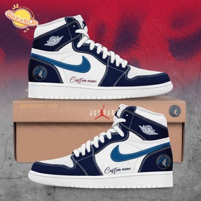 Limited Edition Minnesota Timberwolves Custom Name for Fans Shoes Air Jordan 1, personalized footwear, exclusive design.