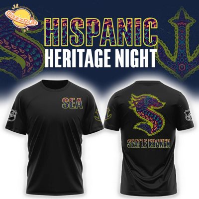 Seattle Kraken Inaugural Hispanic Heritage Night T-shirt, cultural celebration, fan apparel.