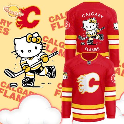 2024 Calgary Flames x Hello Kitty 50th Anniversary Jersey (Red) – Unique Fan Gear