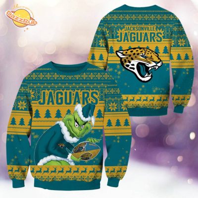 Jacksonville Jaguars Christmas Grinch Knitted Sweater – Jolly Fan Apparel