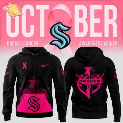 Men’s Nike Seattle Kraken 2024 NHL Breast Cancer Awareness Month Pullover Hoodie – Support a Great Cause