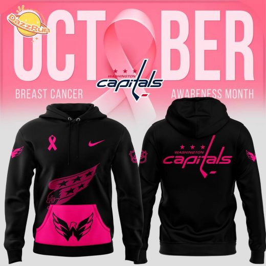 Men’s Nike Washington Capitals 2024 NHL Breast Cancer Awareness Month Pullover Hoodie – Raise Awareness