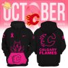 Men’s Nike Calgary Flames 2024 NHL Breast Cancer Awareness Month Pullover Hoodie – Fight for the Cause