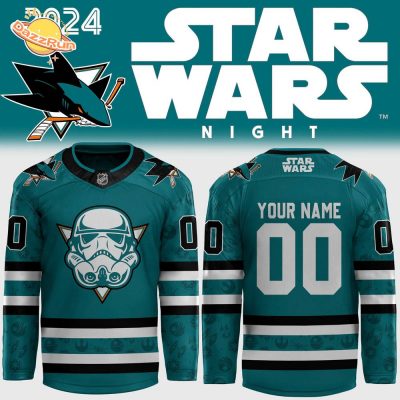 2024 San Jose Sharks x Star Wars Night Custom Jersey – Personalized Name & Number