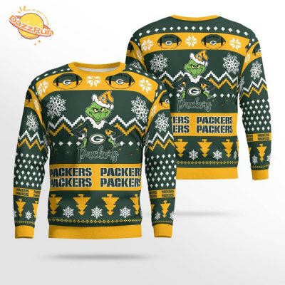 Grinch Green Bay Packers Sweater – NFL Holiday Apparel