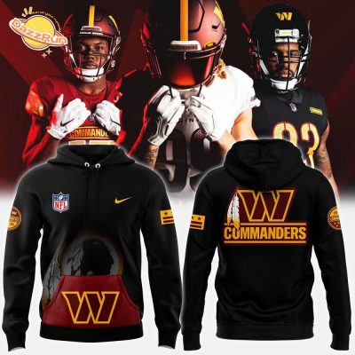 Men’s Fanatics Black Washington Commanders Alternate Helmet Pullover Hoodie – NFL Apparel