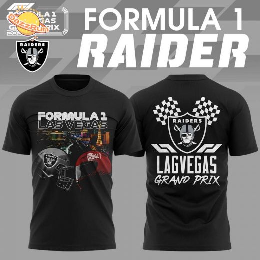 Las Vegas Raiders x Formula 1 Grand Prix 2024 Premium T-Shirt – Sports Collaboration