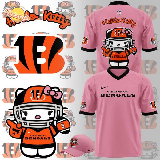 Limited Edition Cincinnati Bengals x Hello Kitty Football 2024 Jersey – Trendy Fan Gear