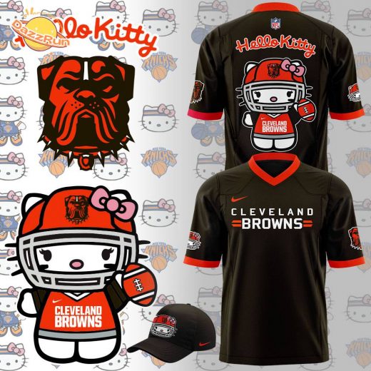 Limited Edition Cleveland Browns x Hello Kitty Football Jersey – Adorable NFL Apparel