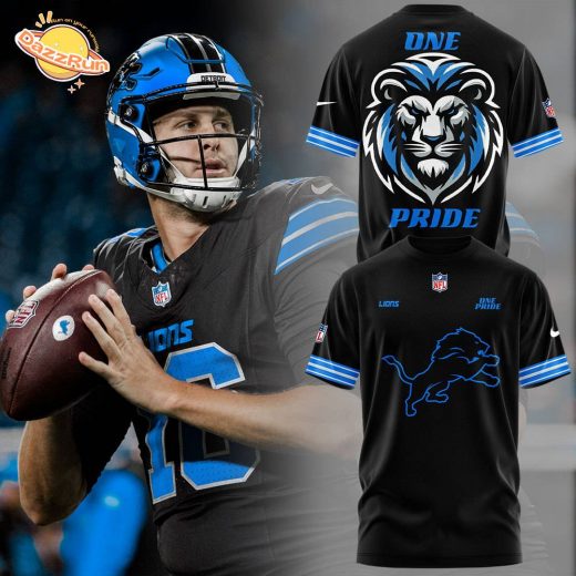 Limited Edition Detroit Lions ONE PRIDE New Version 2024 Black T-Shirt – Team Spirit Apparel