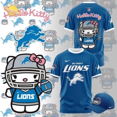 Limited Edition Detroit Lions x Hello Kitty T-Shirt – Adorable NFL Merchandise