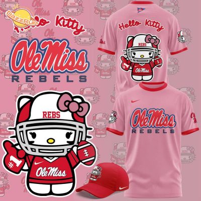 Limited Edition Ole Miss Football x Hello Kitty T-Shirt – Fun College Apparel