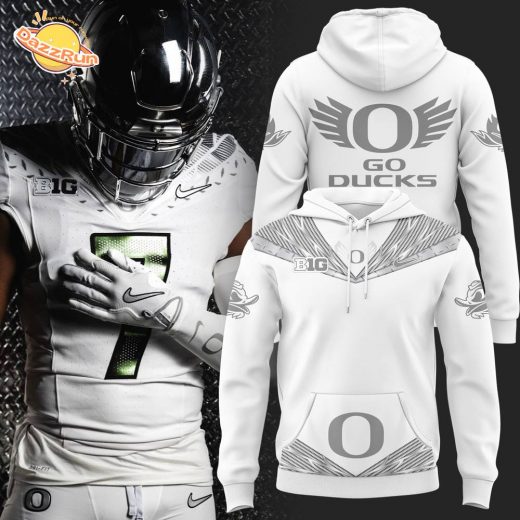 Limited Edition Oregon Ducks White Hoodie 2024 – NCAA Apparel