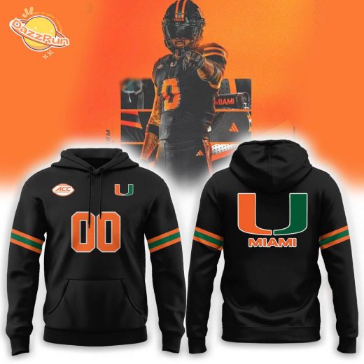 Miami (FL) Football 2024 Black New Design Hoodie – Bold Team Gear