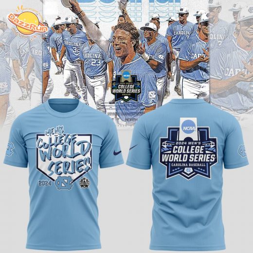 North Carolina Tar Heels 2024 NCAA Men’s Baseball College World Series Blue T-Shirt – CWS Gear