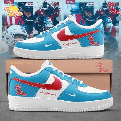 Ole Miss Football Custom Name For Fans AF1 Shoes – Rebels Fan Sneakers