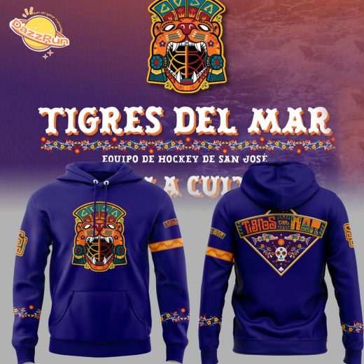 San Jose Sharks x Tigres Del Mar 2024 Pullover Hoodie – Unique Team Collaboration