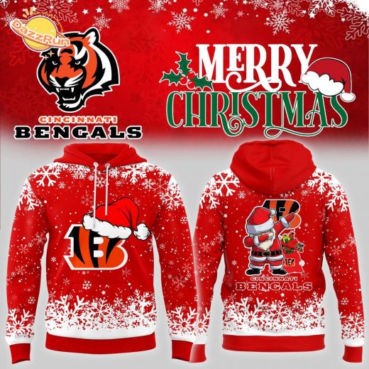 Cincinnati Bengals 2024 NFL Merry Christmas Premium Limited Pullover Hoodie – Holiday Spirit