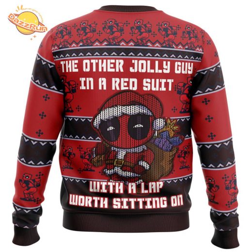 Deadpool Jolly Red Guy Ugly Christmas Sweater – Deadpool Holiday Edition